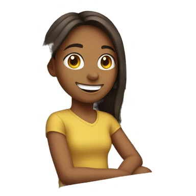 smiling girl in car interior sticker