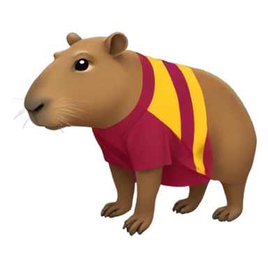 capybara with barcelona jersey sticker