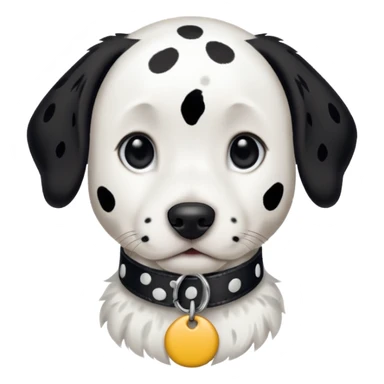 Dalmatian with spotted collar sticker