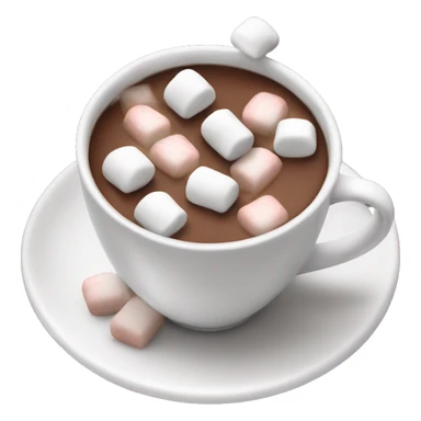 Cup of hot chocolate with small marshmallows  sticker