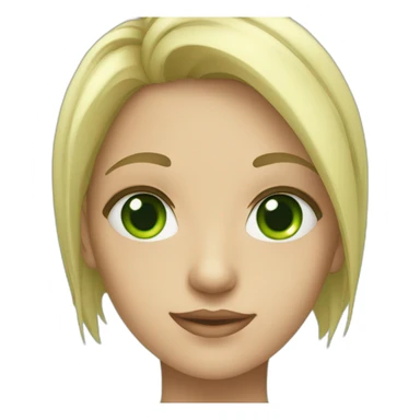 A handsome girl with green eyes sticker