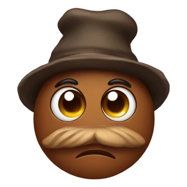 Poo with hat sticker