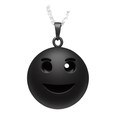 onix sphere necklace black sticker