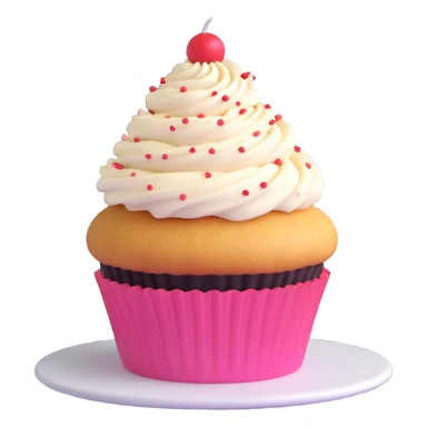 cupcake with cake sticker