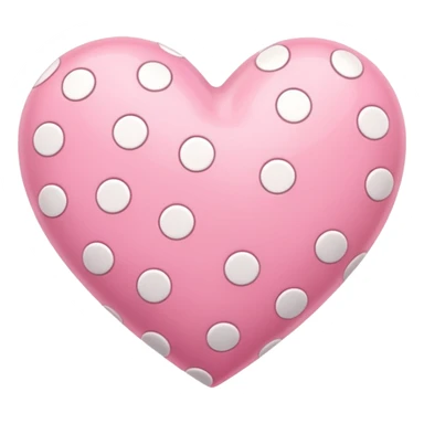 pink heart with white dots sticker