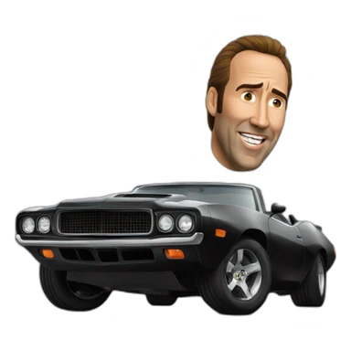 nic cage from fast and furious saying let's ride sticker