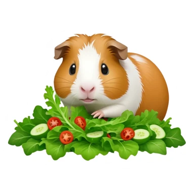 Guinea Pig eating salat sticker