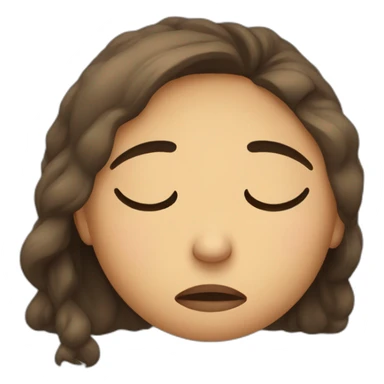 Sad woman sleeps sticker