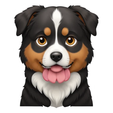 Australian Shepherd Rottweiler mix black and white dog mix sticker