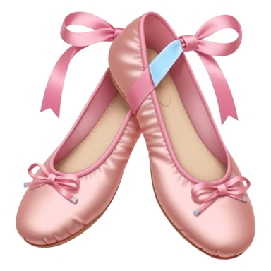 pink ballet shoes, simple and cute, suitable for emoji or icon sticker