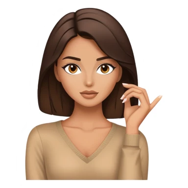 Brunette model in a fashion pose sticker