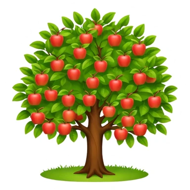 summer tree with apples sticker