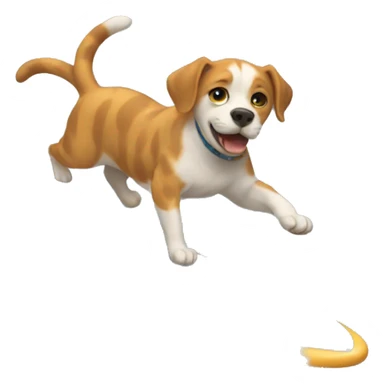 Cat surfing with dog sticker