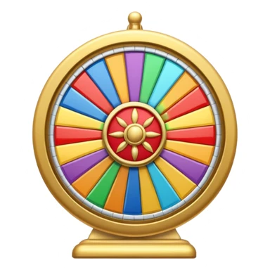 wheel of fortune with 10 segments sticker