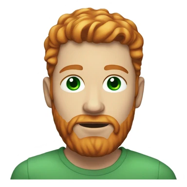Man with ginger hair and short beard with freckles on face and green-blue eyes sticker