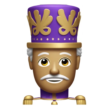 Purple and gold nutcracker sticker