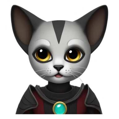 Dark vador whis cat sticker