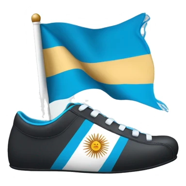 zapatilla con bandera argentina  sticker