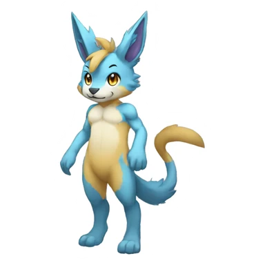 Anthro Sona Fakemon Hybrid Full Body sticker