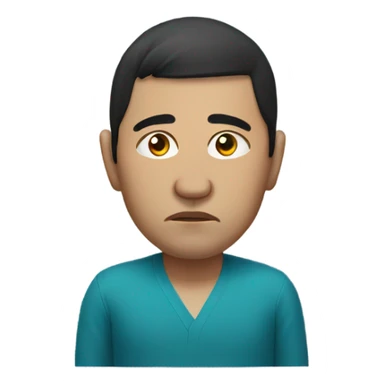 sad  Kazakh men photorealistic serious sticker