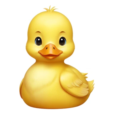 Cinematic Noble Yellow Baby Duck Portrait Emoji, Poised and regal, with a tiny, delicate build and a vibrant, well-groomed bright yellow downy coat, deep-set soulful bright eyes, Simplified yet sharp and sophisticated features, highly detailed, glowing with a soft, dignified glow, high shine, intelligent and charming, stylized with an air of youthful elegance, focused and attentive, soft glowing outline, capturing the essence of a watchful and confident little duckling, so majestic it feels as though it could peep out of the screen with effortless authority! sticker