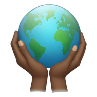 globe grabbed by 2 hands sticker