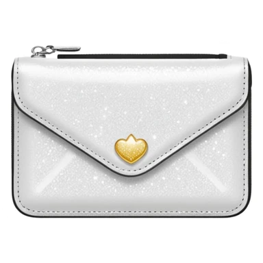 glitter white wallet sticker