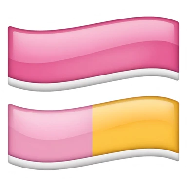 1/3rd Pink, 1/3rd white, 1/3rd yellow horizontal banner sticker