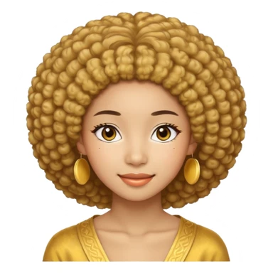 une image d'une fille métisse afro japonaise très belle de 20 ans réaliste sticker