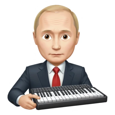 Putin with keyboard sticker