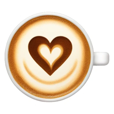 Hot coffee with heart latte art sticker