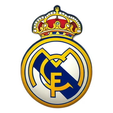 Real Madrid logo with 6F logo  sticker