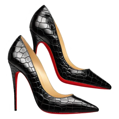 louboutin black crocodile 10 cm stiletto sticker