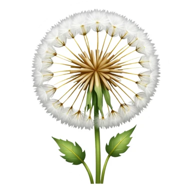 Dandelion flower emoji in white colour looks aesthetic edit better  sticker