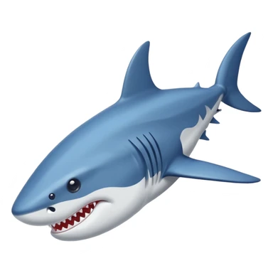 Un tiburón con zapatos Nike azules sticker