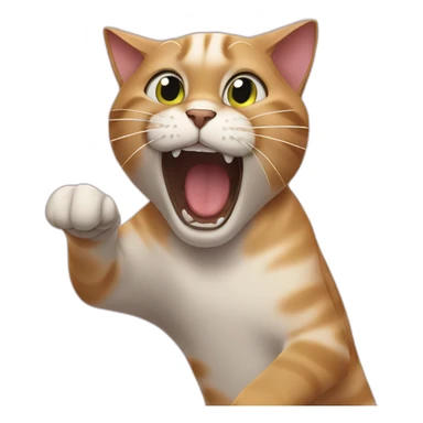 cat slapping sticker