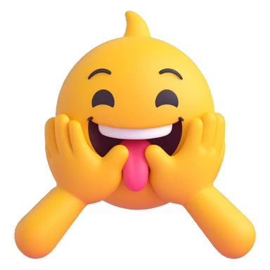 emoji with tongue out, smirking, rubbing hands together sticker