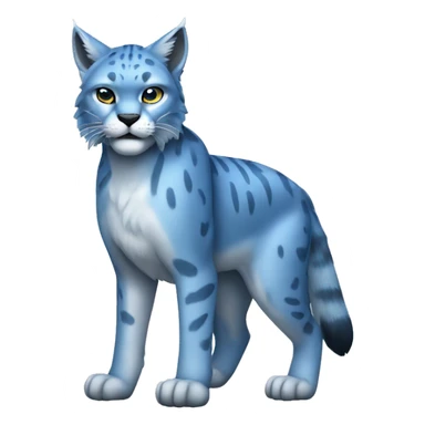 A blue lynx full body sticker