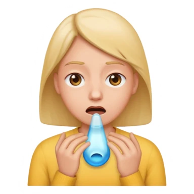 You make a emoji of a person sarcastically holding their breath because they like maybe with rolling eyes also because our daughter sent us a message saying she was gonna call us when she was free which she never does sticker