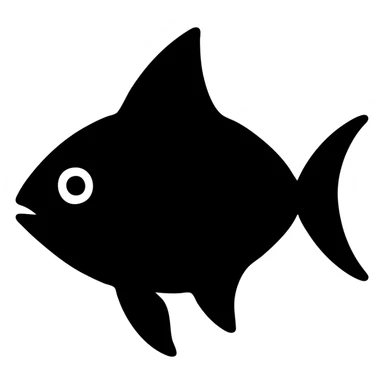 Mene as a solid black filled icon, strong silhouette, easily recognizable, no color sticker