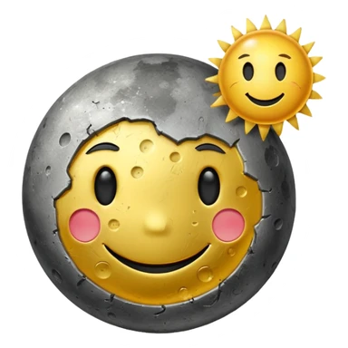 planet mercury smiley face sticker