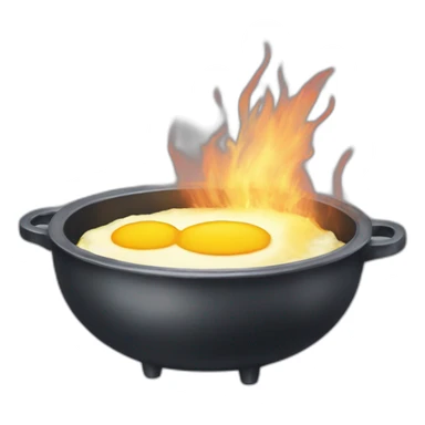 calcifer from howl's moving castle eat scrambled eggs sticker