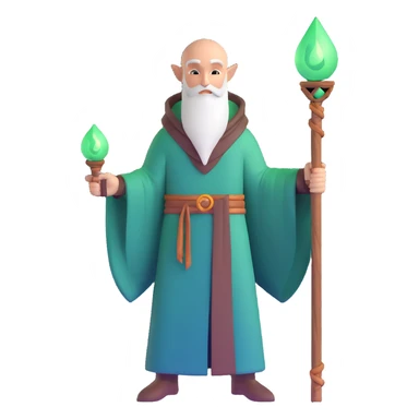 Solas from Dragon Age with mage staff sticker