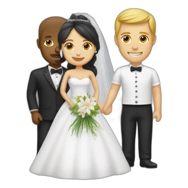 weeding couple sticker