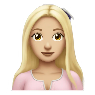 light pink tarot cards blonde girl sticker