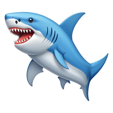 Un tiburón con zapatos tenis azules sticker