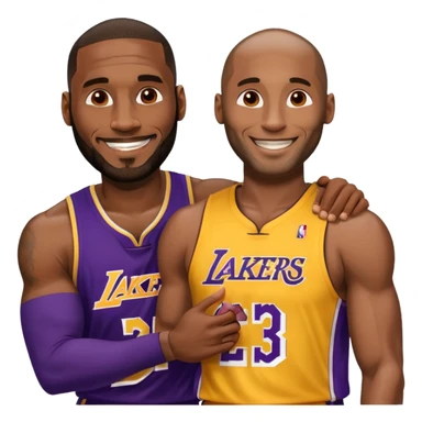 LeBron James and Kobe Bryant buff sticker