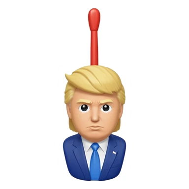 a donald trump toilet brush sticker