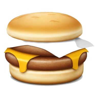 mcdonalds sausage egg and cheese McMuffin sandwich with english muffin  sticker