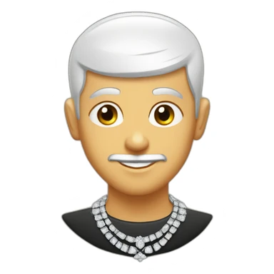 buzz cut parsi with diamond chain that says LFG sticker